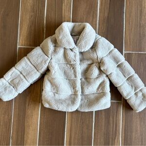 Joe Fresh x Jillian Harris Cream Kids Faux Fur Jacket (Jilly Jacket)